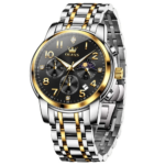 OLEVS 3628 Watch For Men - Silver Gold Black