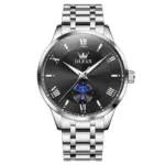 OLEVS 3638 Watch For Men - Silver Black
