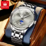 OLEVS 3638 Watch For Men - Silver Gray - Image 2