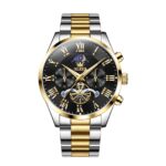 OLEVS 3640 Watch For Men - Silver Gold Black