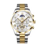 OLEVS 3640 Watch For Men - Silver Gold White