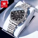 OLEVS 3669 Watch For Women - Silver Black