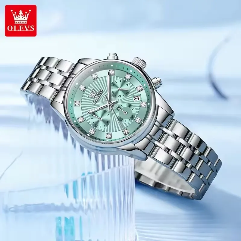 OLEVS-3669-Watch-For-Women-Silver-Sky.webp OLEVS 3669 Watch For Women - Silver Sky - Image 1