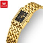 OLEVS 3700 Watch For Women - Gold Black - Image 2