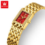 OLEVS 3700 Watch For Women - Gold Red - Image 2