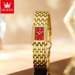 OLEVS 3700 Watch For Women - Gold Red