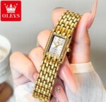 OLEVS 3700 Watch For Women - Gold White - Image 2