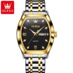 OLEVS 5528 Watch For Men - Silver Gold Black