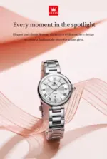 OLEVS 5608 Watch For Women - Full Silver - Image 2
