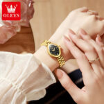 OLEVS 5666 Watch For Women - Red Black - Image 2