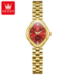 OLEVS 5666 Watch For Women - Red Golden