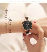 OLEVS 5872 Orginal Ceramic Watches For Woman-Black - Image 2