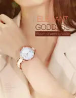 OLEVS 5872 Orginal Ceramic Watches For Woman-White - Image 3