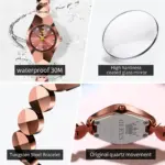 OLEVS 7007 Watch For Women – Rose Gold - Image 3
