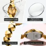 OLEVS 7007 Watch For Women – Full Golden - Image 3