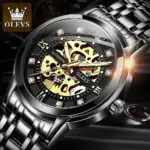 OLEVS 9901 Automatic Watch For Men - Full Black - Image 3