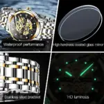 OLEVS 9901 Automatic Watch For Men - Full Black - Image 2