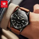OLEVS 9962 Watch For Men - Brown Black - Image 4