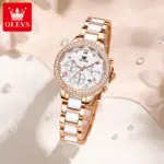 Olevs 9999 Women’s Watch - Rose Gold White