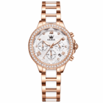 Olevs 9999 Women’s Watch - Rose Gold White - Image 2