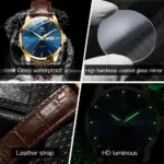 Olevs 6898 Watch For Men – Blue - Image 4