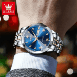 Olves 9931 Watch for Men -Golden Blue - Image 3