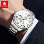 Olevs 2891 Watch For Men - Full Silver - Image 2