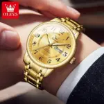 Olevs 2891 Watch For Men - Full Golden - Image 2