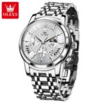 OLEVS 2892 Chronograph Mens Watch - Silver