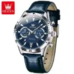 Olevs 2921 Watch For Men - Silver Blue