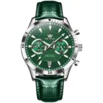 Olevs 2921 Watch For Men - Silver Green - Image 2