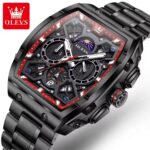 OLEVS 2942 Watch  For Men - Black Red