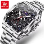 OLEVS 2942 Watch  For Men - Silver Black