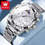 Olevs 2949 Watch For Men - Full Silver