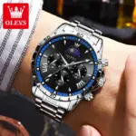 Olevs 2949 Watch For Men - Silver Black Blue - Image 5