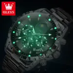 Olevs 2949 Watch For Men - Silver Black - Image 3
