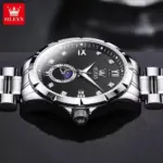 Olevs 2956 Watch For Men – Silver Black - Image 4