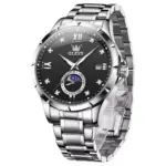 Olevs 2956 Watch For Men – Silver Black