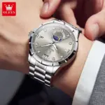 Olevs 2956 Watch For Men – Silver Gray - Image 4