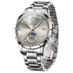Olevs 2956 Watch For Men – Silver Gray