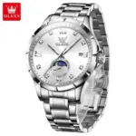 Olevs 2956 Watch For Men – Silver White