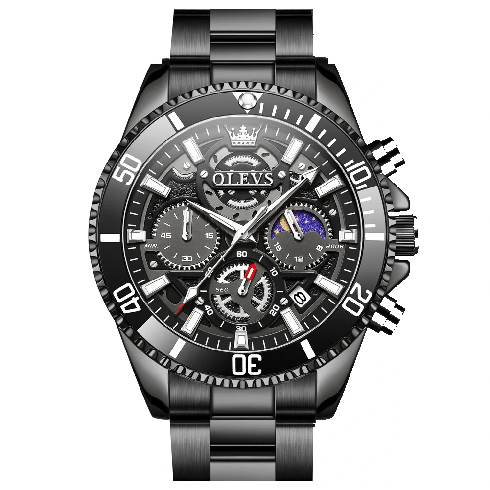 Olevs-2990-Watch-For-Men-Full-Black.webp Olevs 2990 Watch For Men - Full Black - Image 1