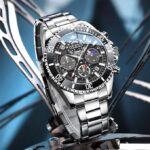Olevs 2990 Watch For Men - Silver Black - Image 3