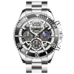 Olevs 2990 Watch For Men - Silver Black White