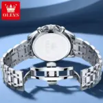 OLEVS 3653 Moon Phase Men’s Watch - Silver - Image 4