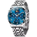 OLEVS 3653 Moon Phase Men’s Watch - Blue - Image 2