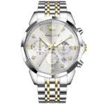 Olevs 3670 Watch For Men - Silver Gold