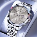 Olevs 3670 Watch For Men - Silver Gray - Image 2