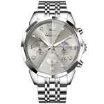 Olevs 3670 Watch For Men - Silver Gray
