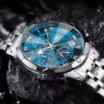 Olevs 3675 Watch For Men - Silver Blue - Image 2